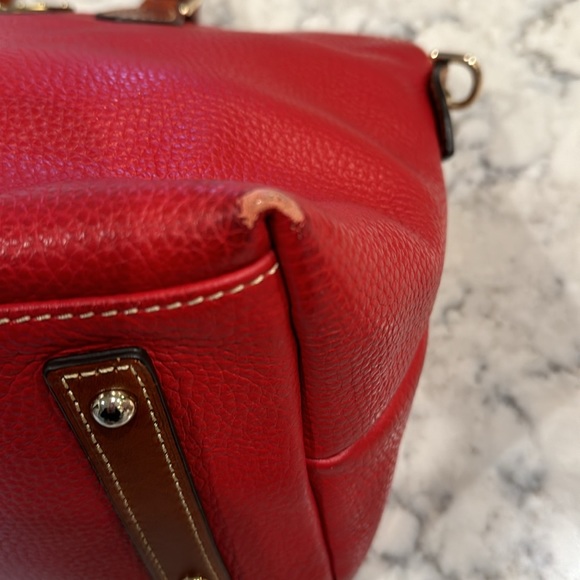 Dooney & Burke tailored red satchel. - Picture 7 of 15